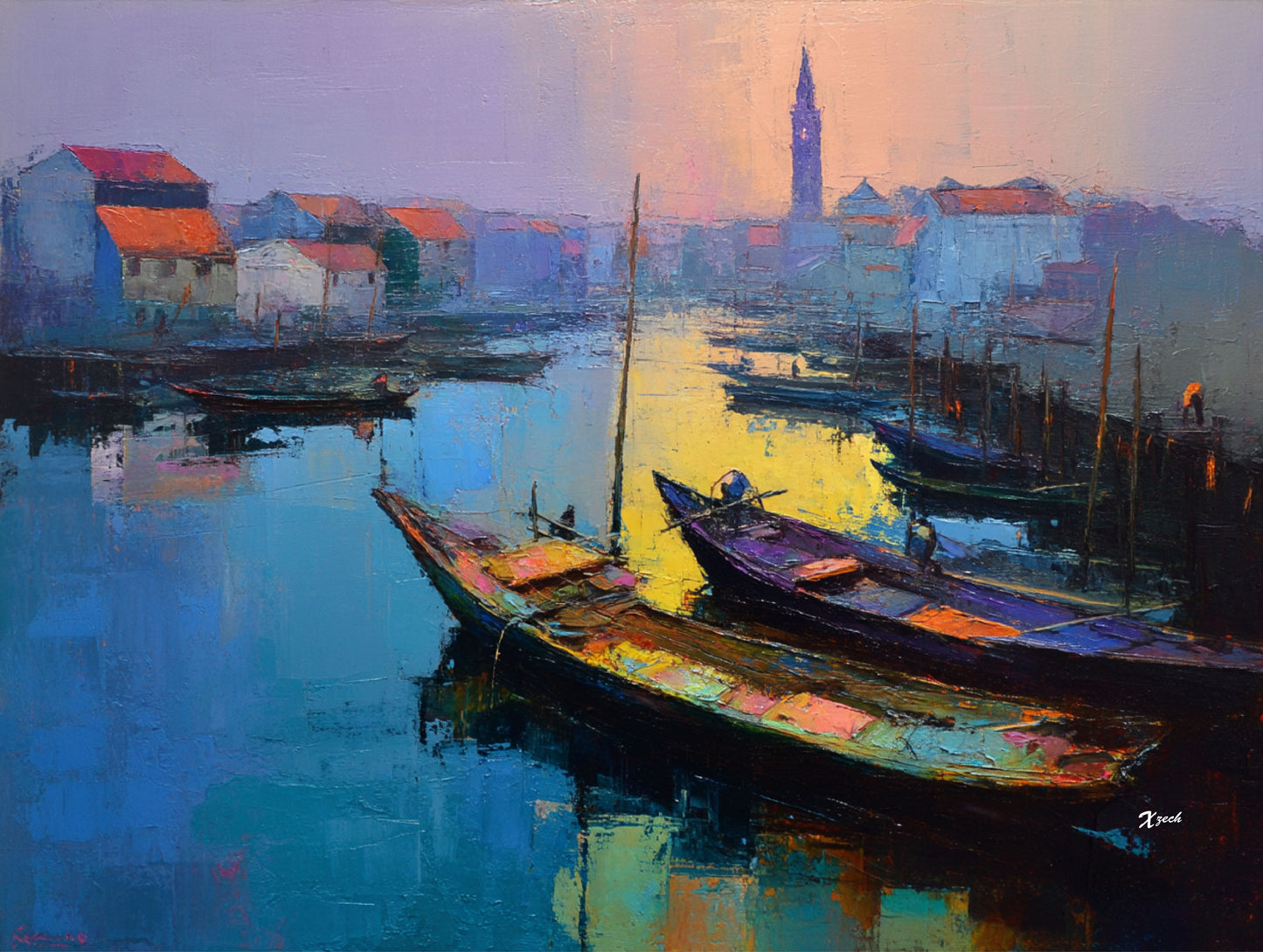 Fishing Village at Dawn