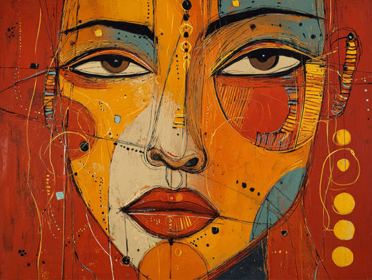 Woman's face in the Style 2