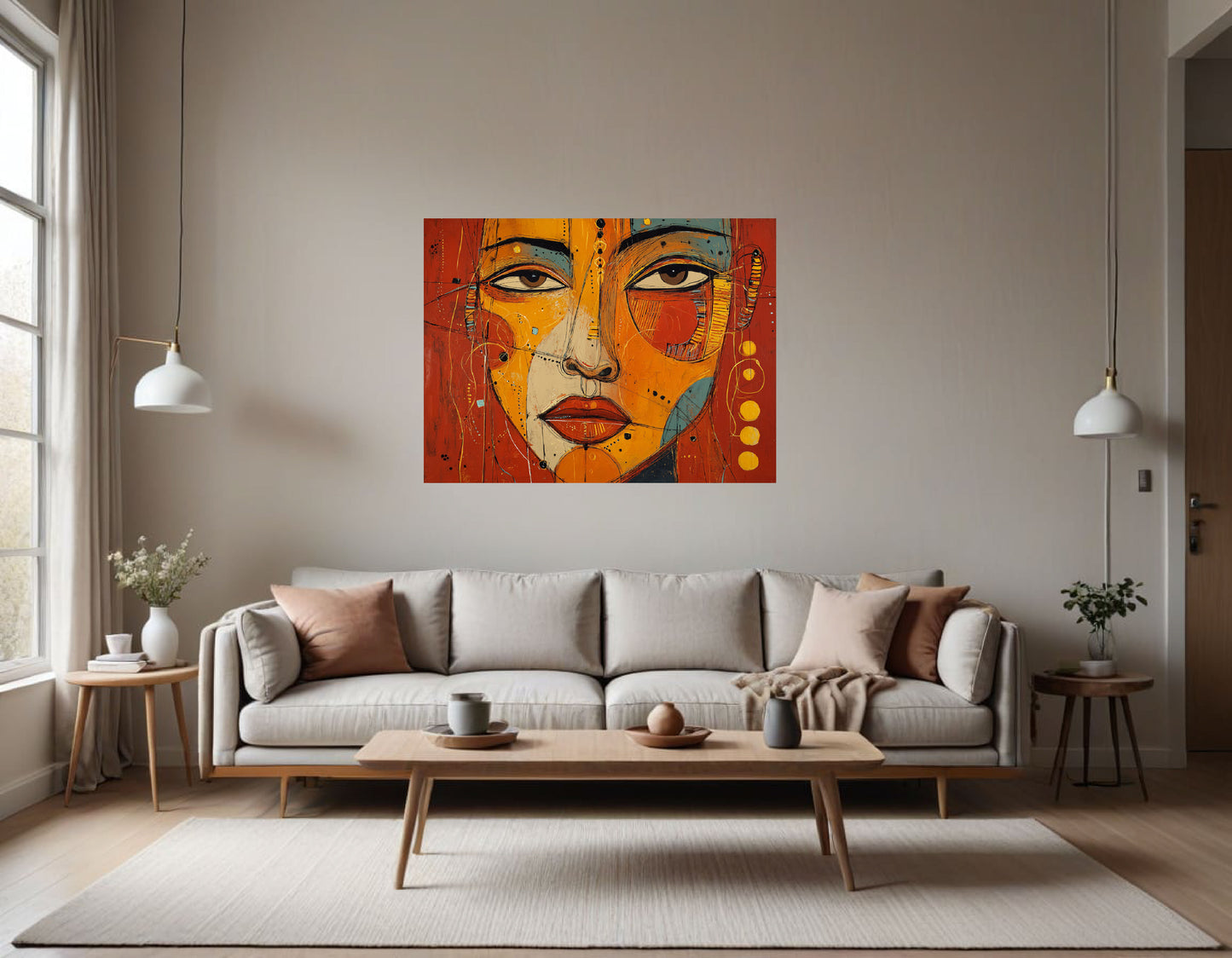 Woman's face in the Style 2