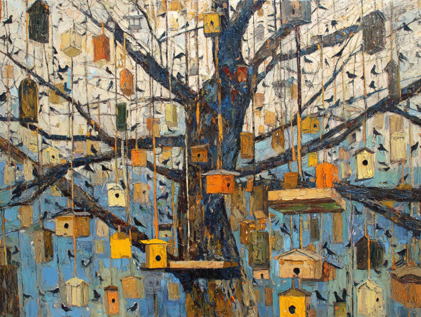 Tree with Birdhouses