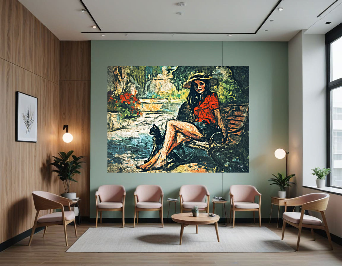 Woman on Park Bench 2