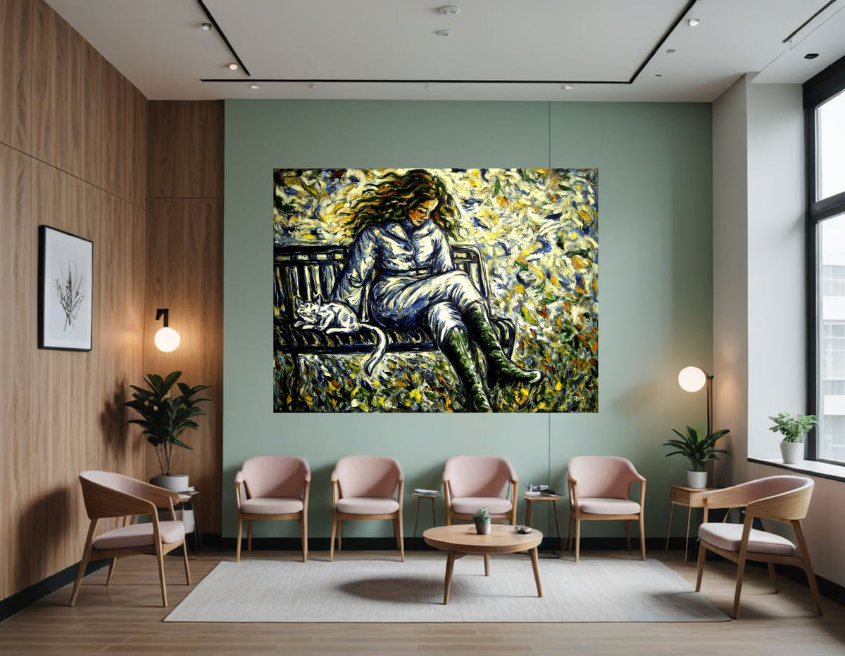 Woman on Park Bench