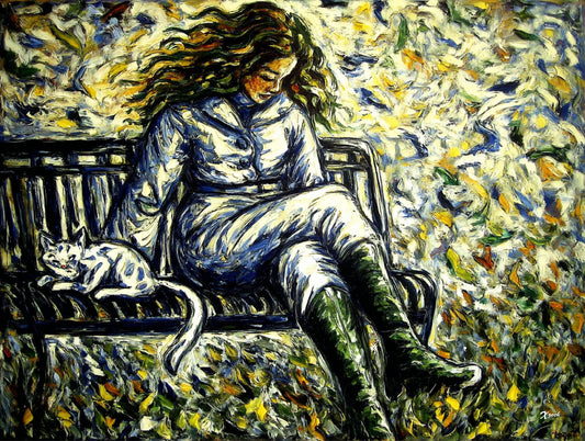 Woman on Park Bench